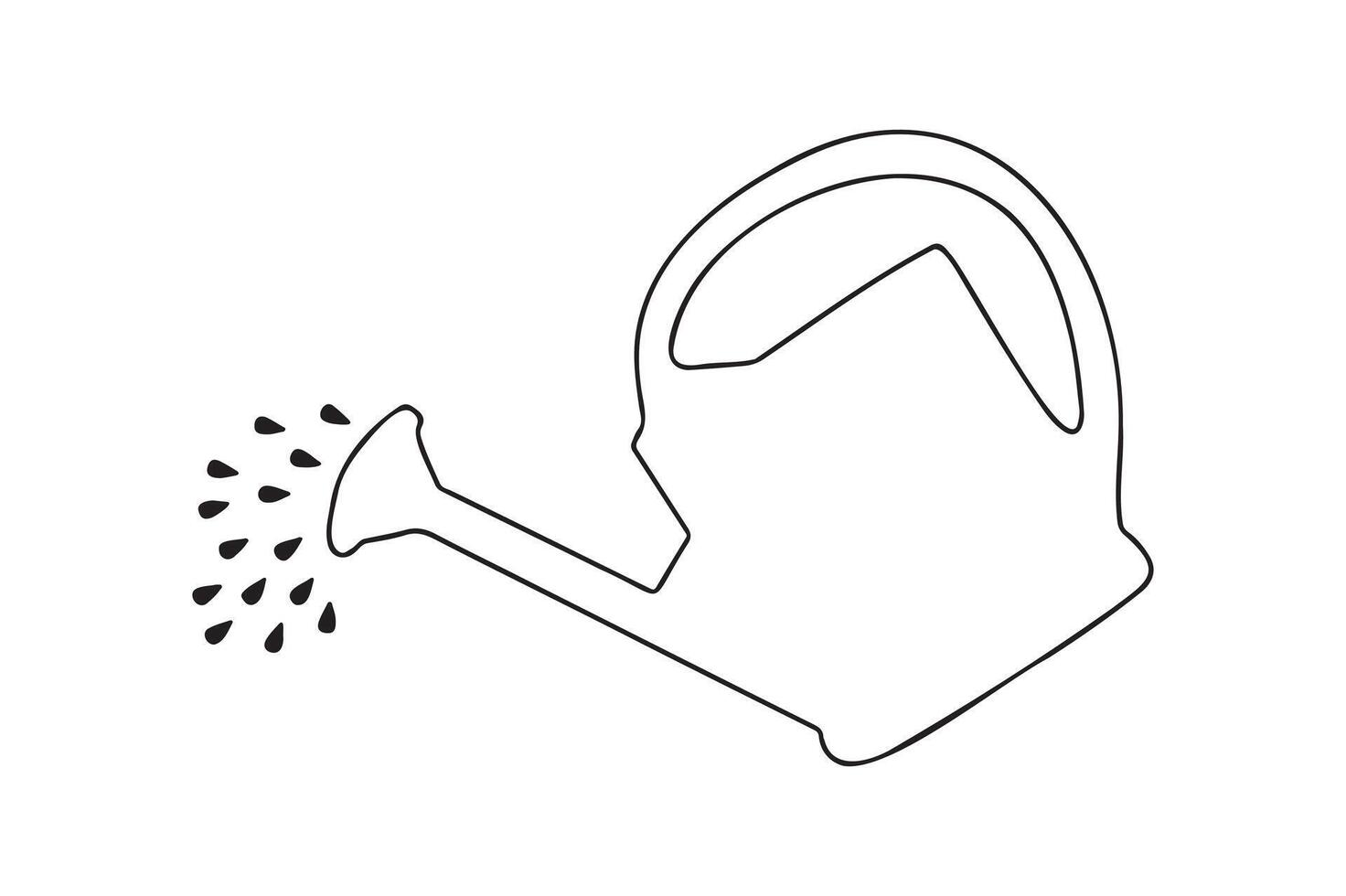 Watering hand drawn icon outline. vector