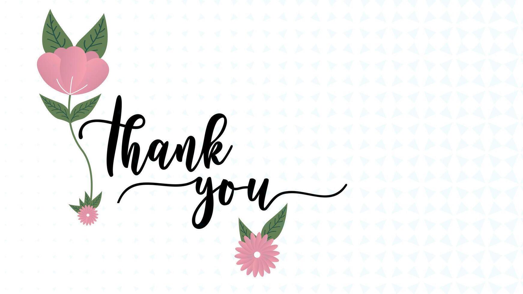 Thank You Typographic Text Design vector