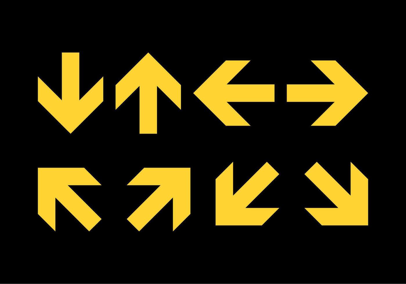 stock icons of arrows in various directions vector