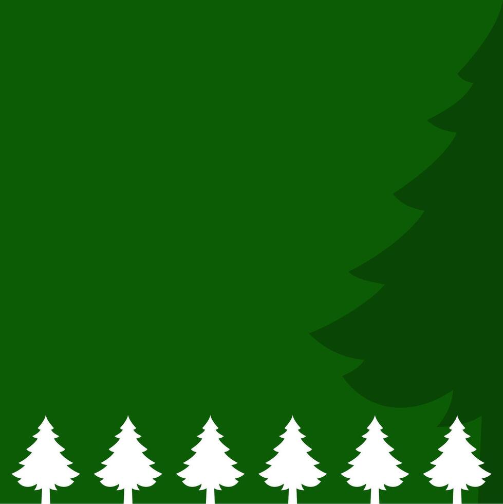 green background with fir trees vector