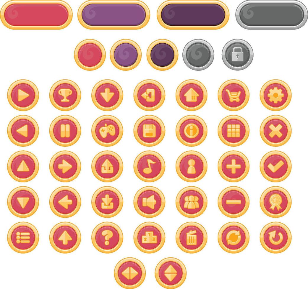 Horror Halloween Game UI Button vector