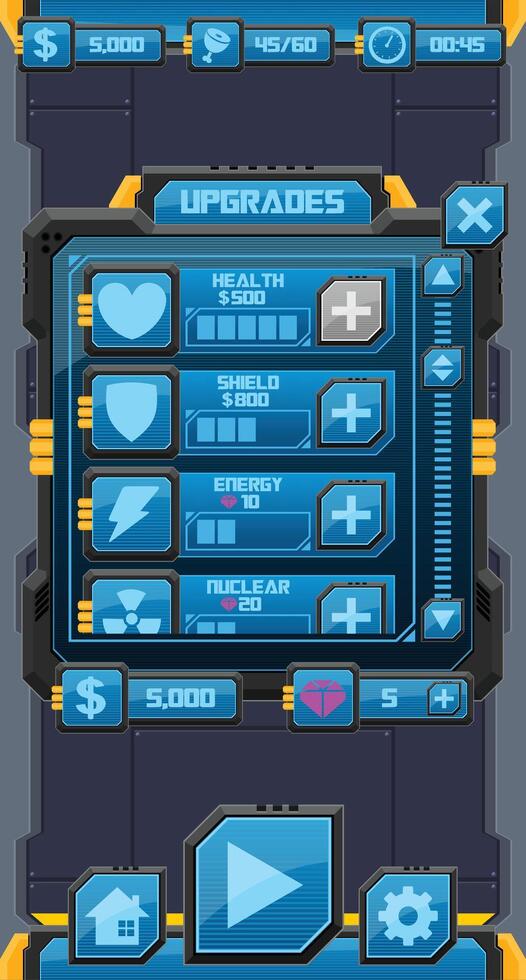 Sci-fi Game User Interface Shop Window vector
