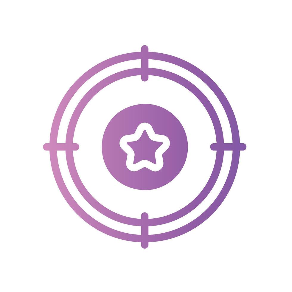 star Flat Gradient Icon White Background vector