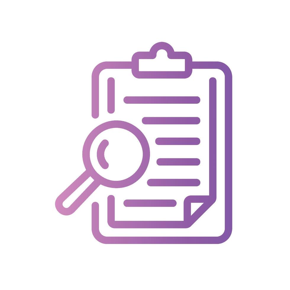 survey form Line Gradient Icon White Background vector