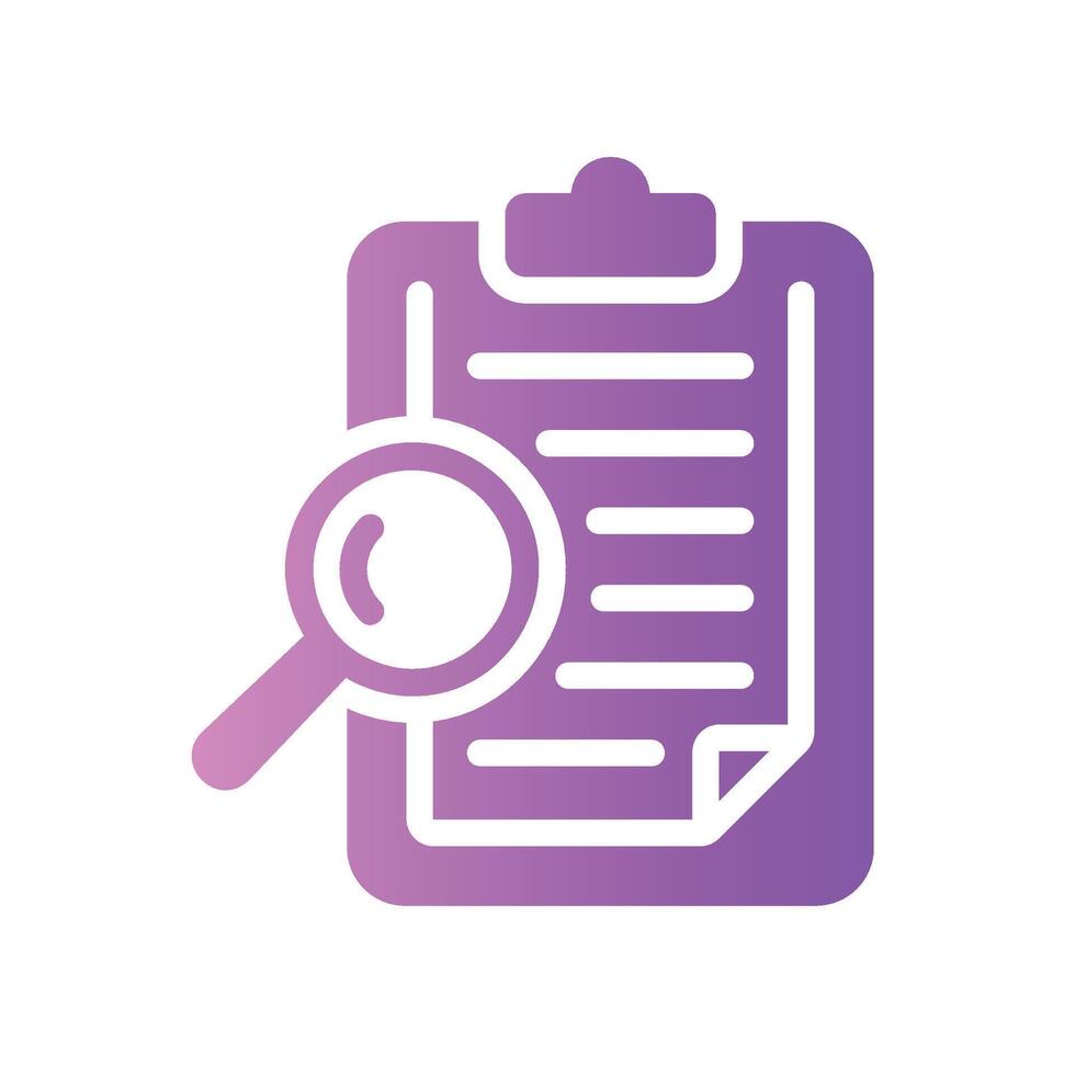 survey form Flat Gradient Icon White Background vector