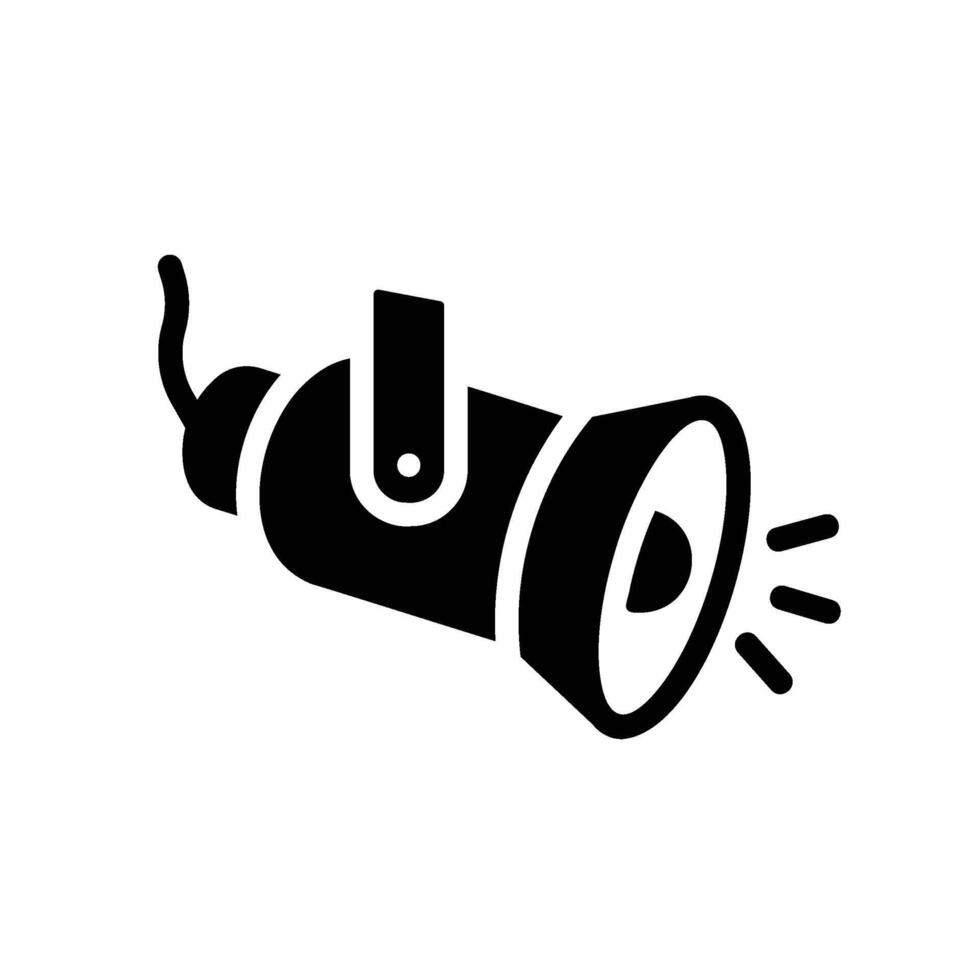 spotlight Glyph Icon White Background vector