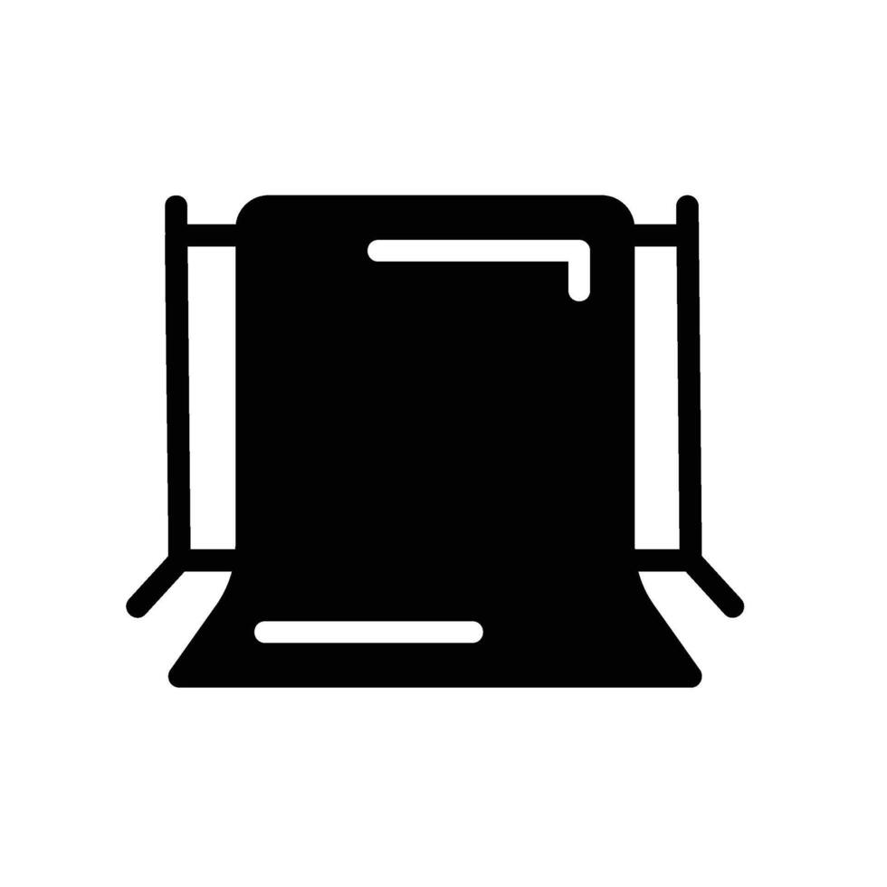 green screen Glyph Icon White Background vector