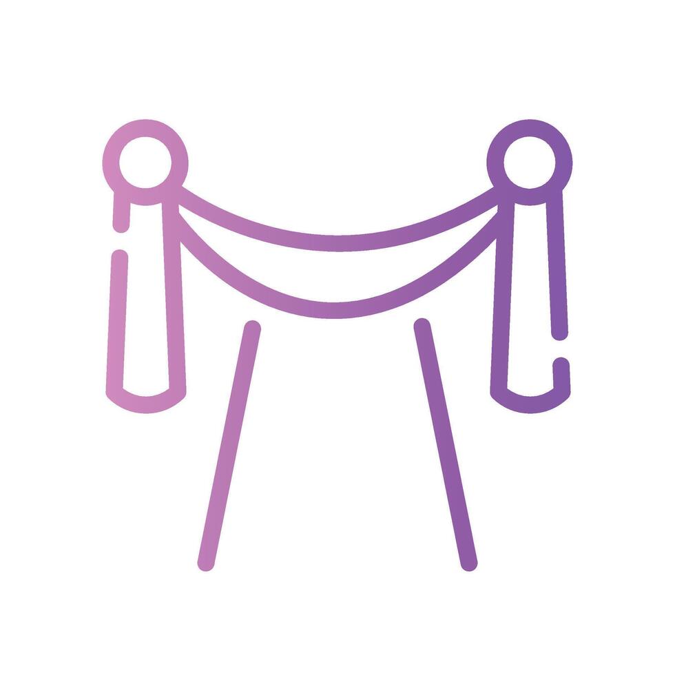 red carpet Line Gradient Icon White Background vector