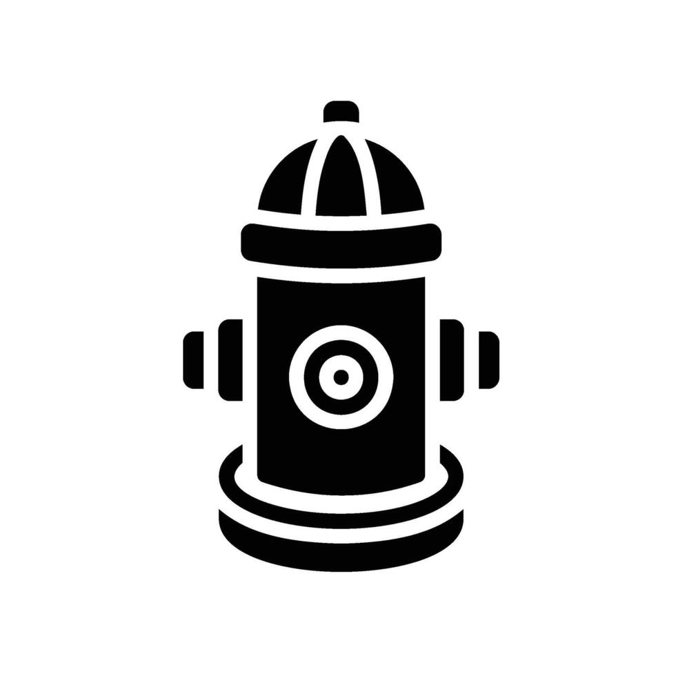 fire hydrant Glyph Icon White Background vector