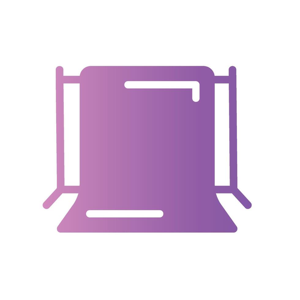 green screen Flat Gradient Icon White Background vector