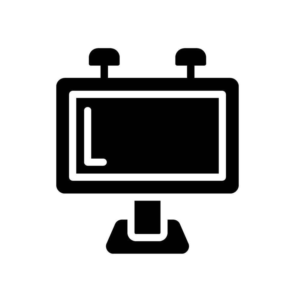 billboard Glyph Icon White Background vector