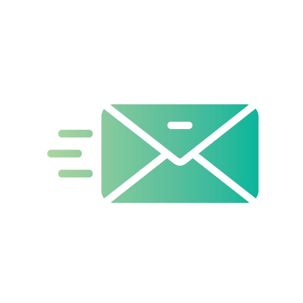 email Flat Gradient Icon White Background vector