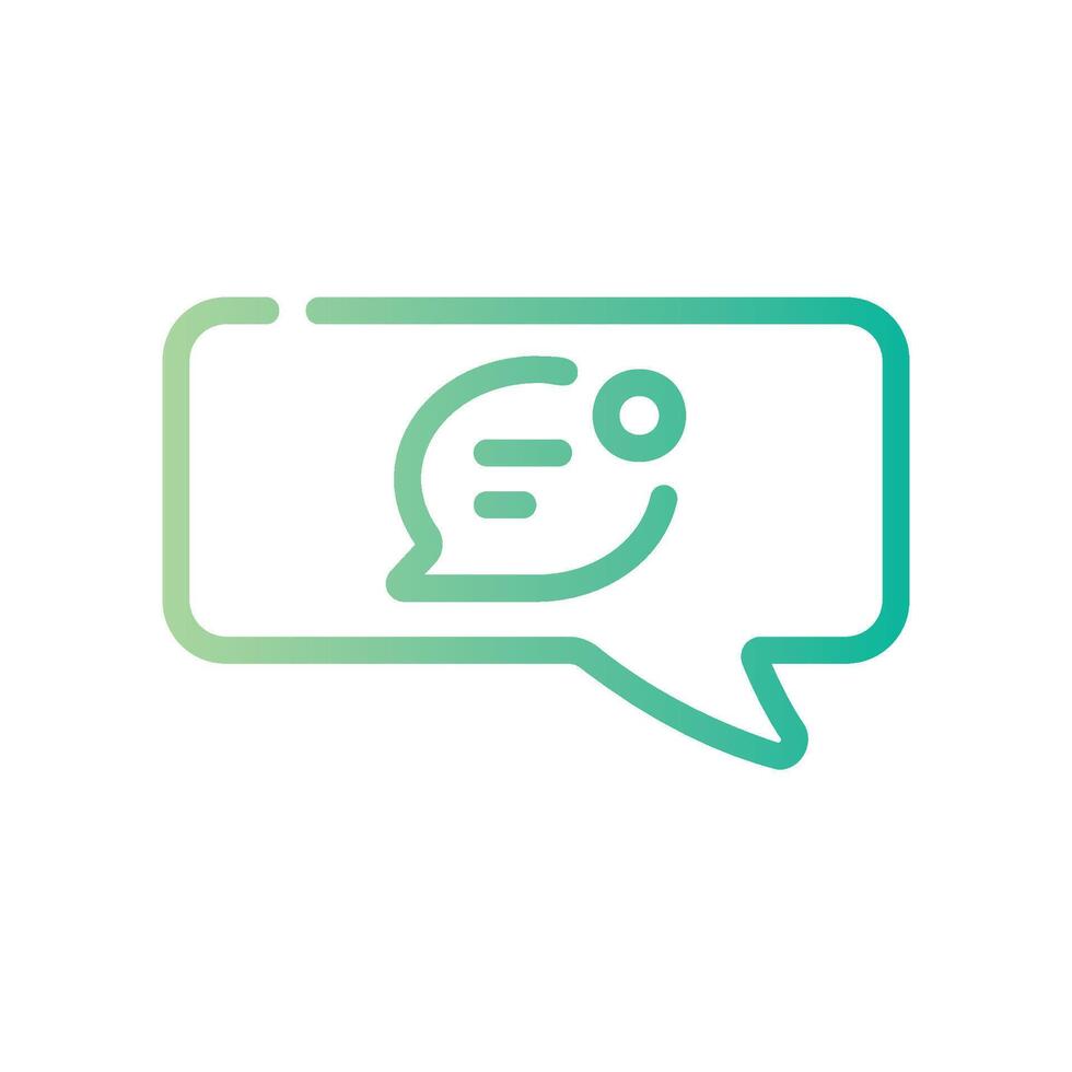comment Line Gradient Icon White Background vector