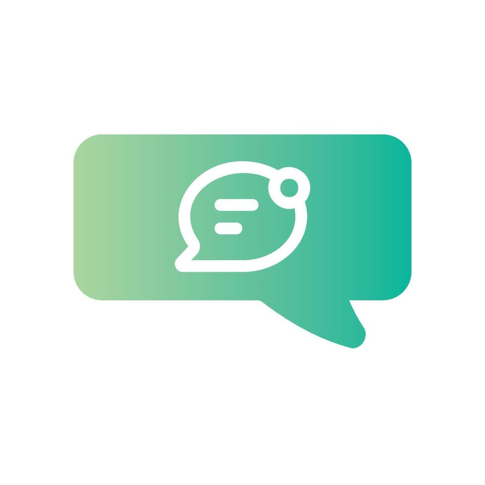 comment Flat Gradient Icon White Background vector