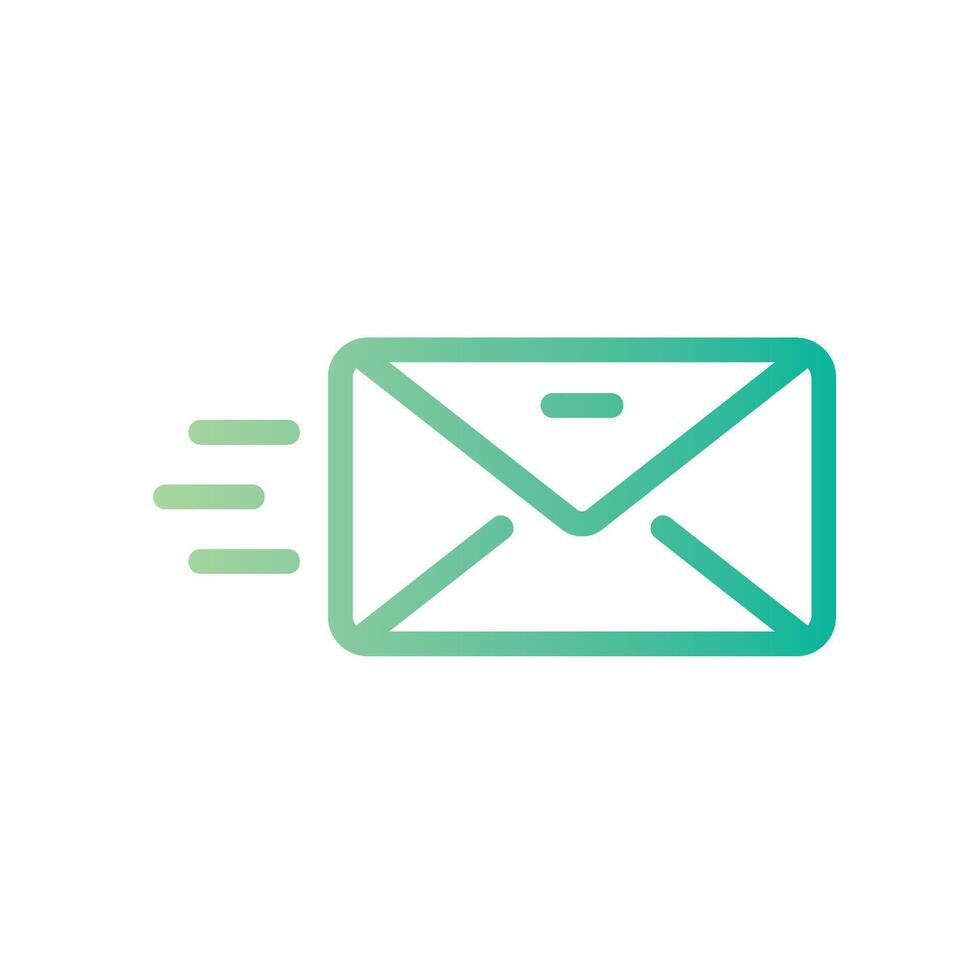email Line Gradient Icon White Background vector