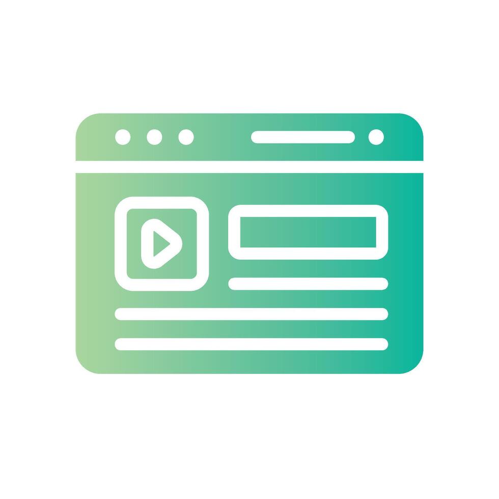 browser Flat Gradient Icon White Background vector