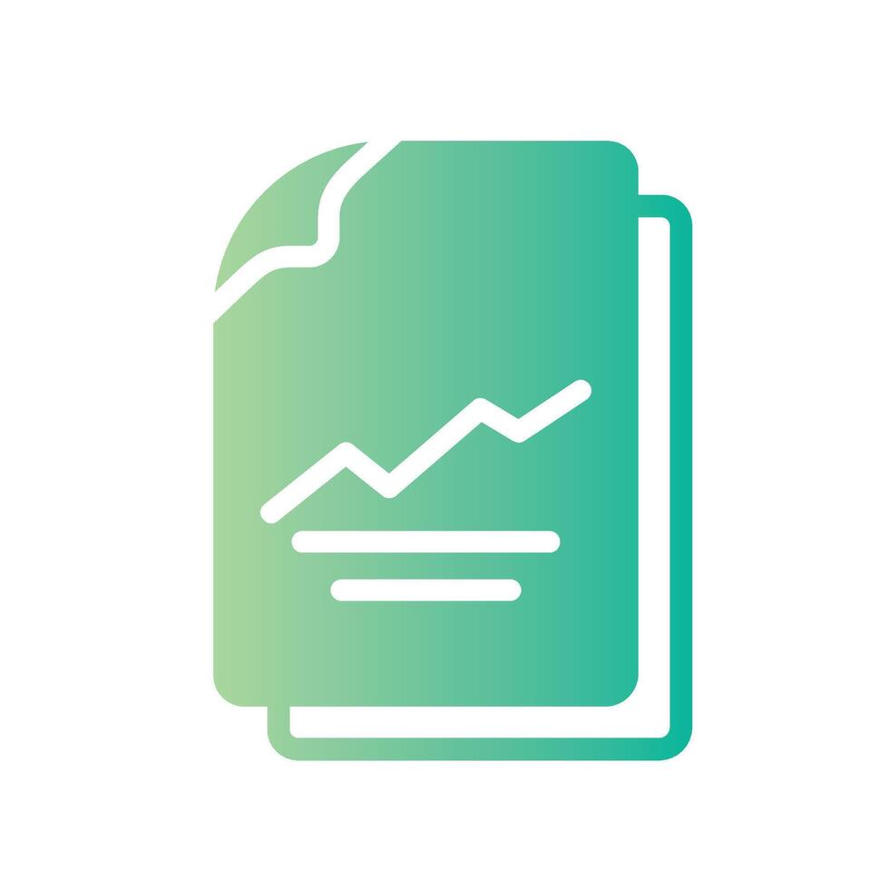 data analytics Flat Gradient Icon White Background vector