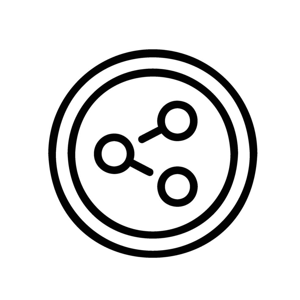 share Line Icon White Background vector