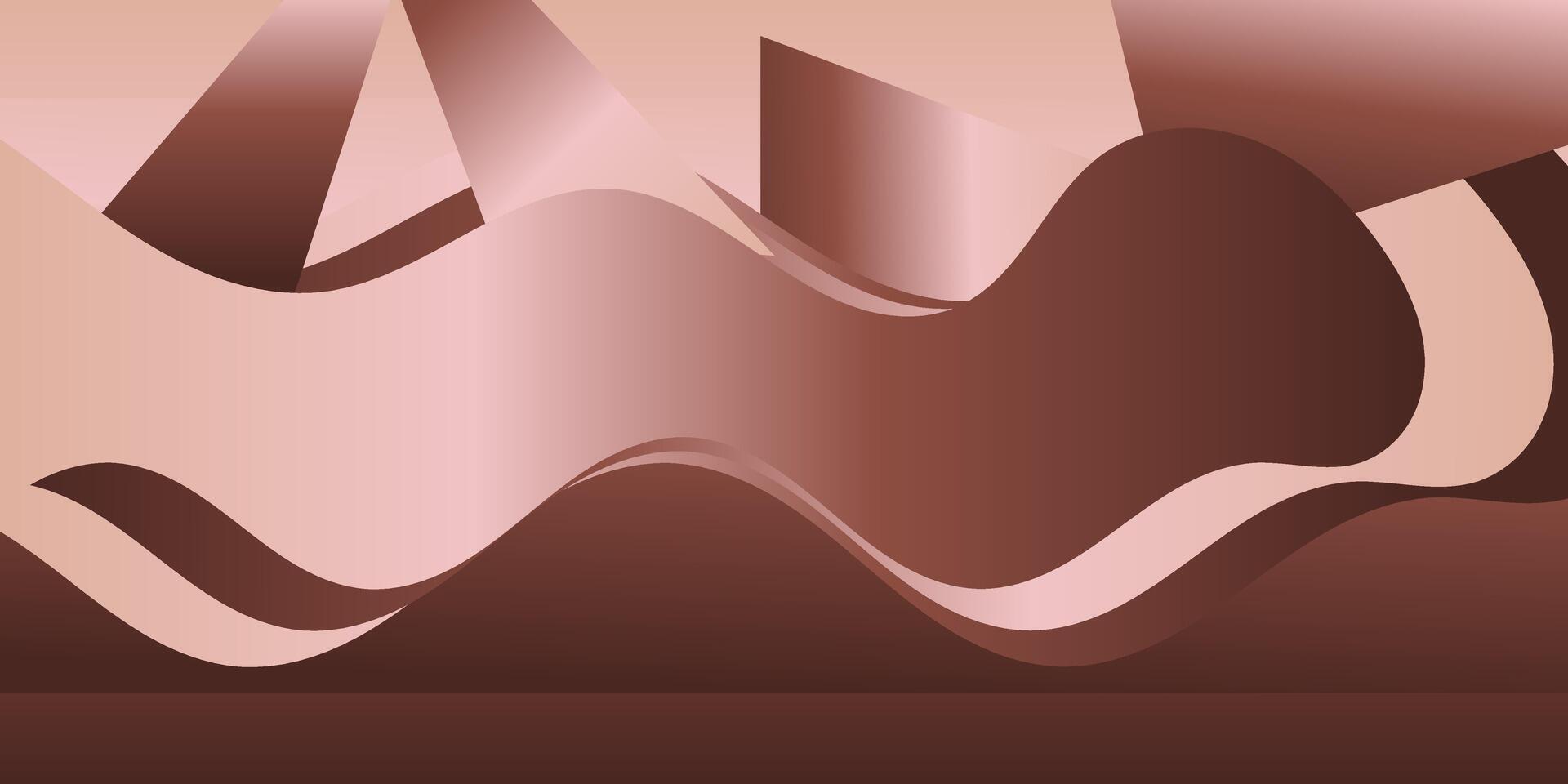 Abstract Brown and Beige Waves vector