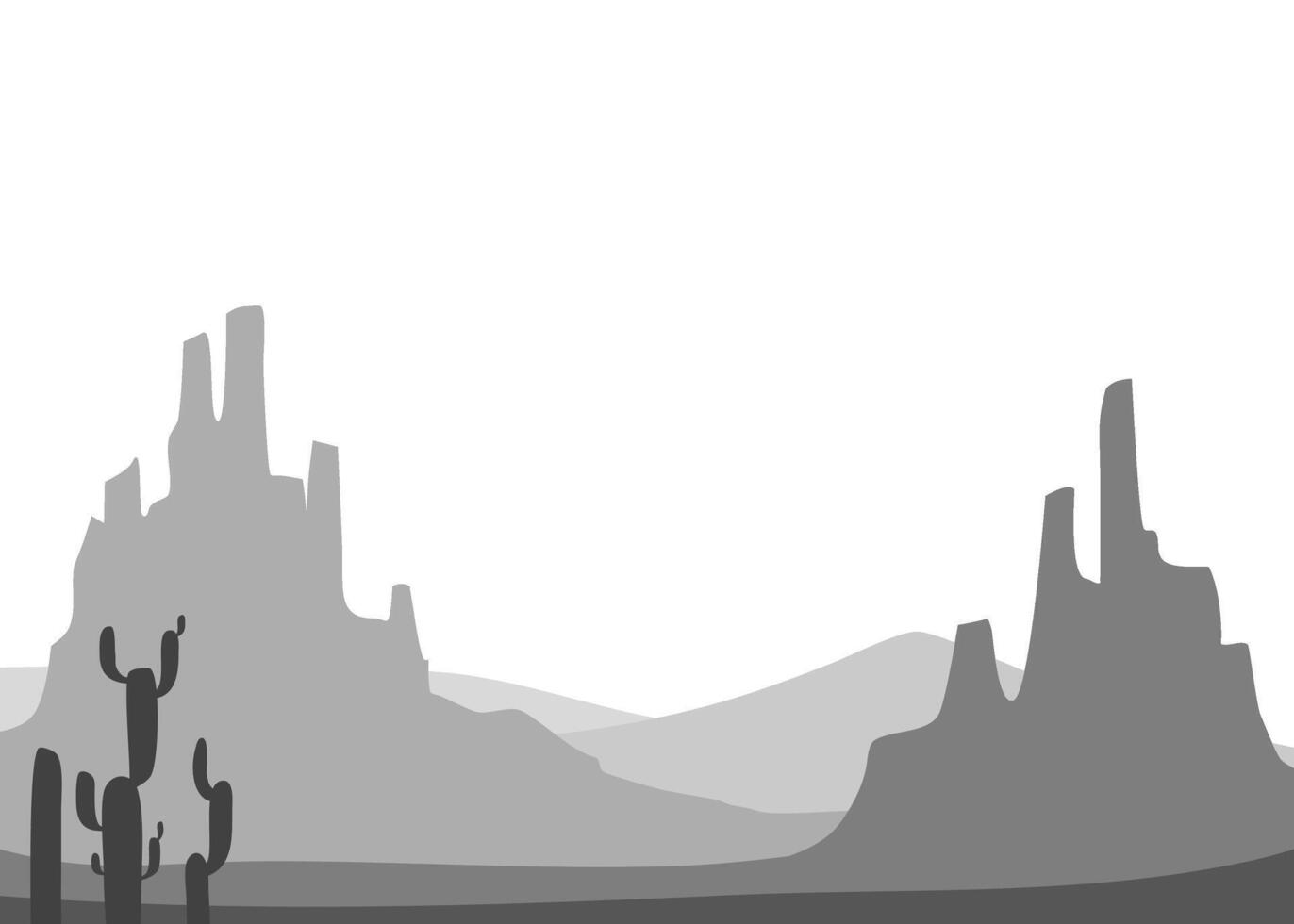 desert silhouette with sand dunes vector
