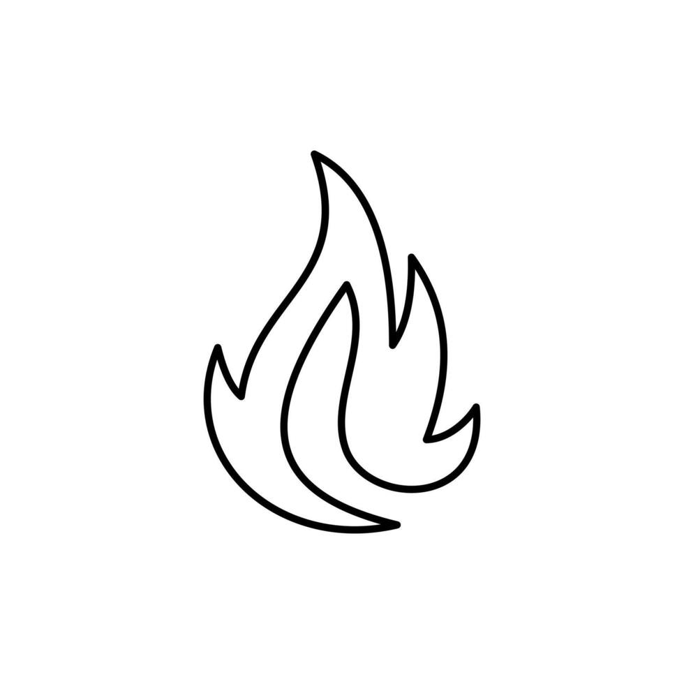 Fire illustration line design vector
