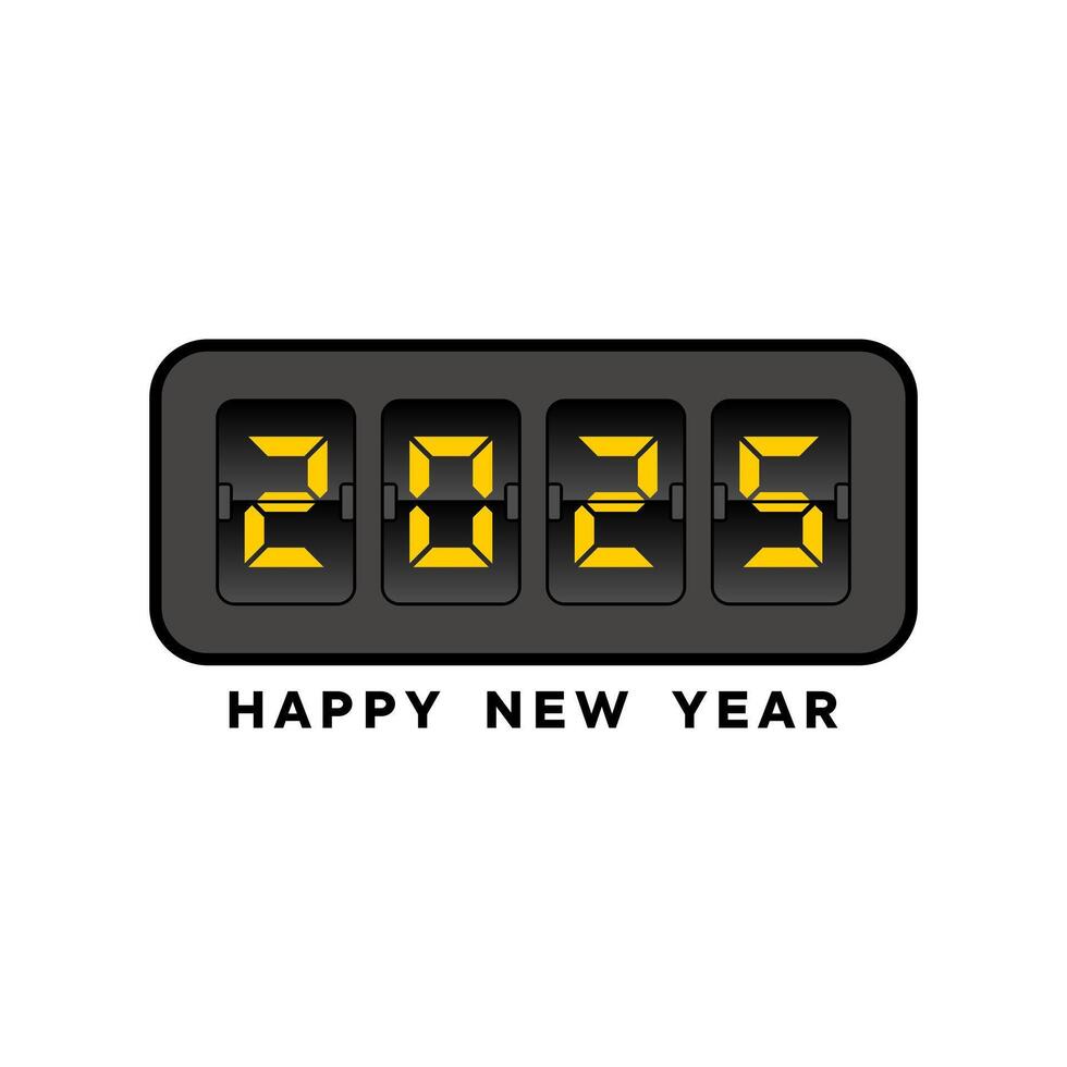 Happy New Year 2025 Illustration Design vector