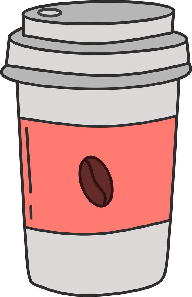 Coffee in a glass clipart drawing vector