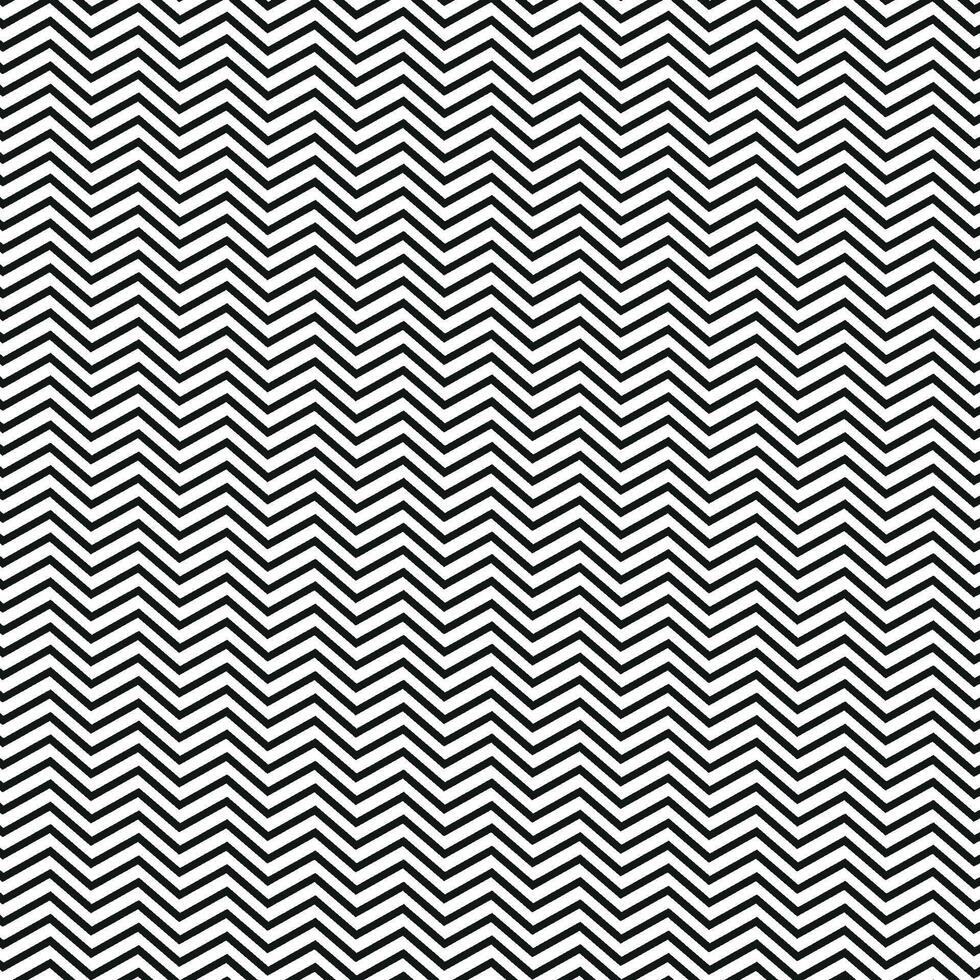 Contemporary Black Wave Line Doodle Pattern, Linear Geometric Black Background vector