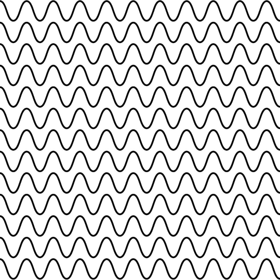 Abstract Wave Black Line Illustration, Linear Geometric Black Background vector