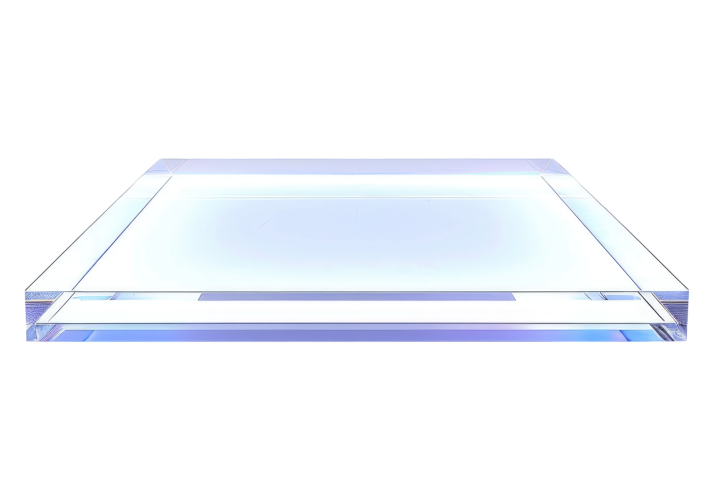 A glass table with a white surface png