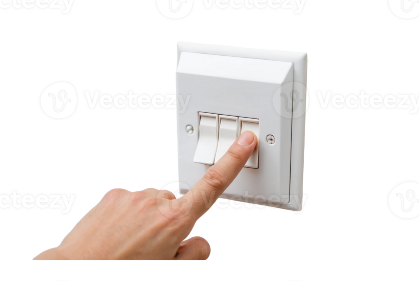 A hand by electric switch button touches png