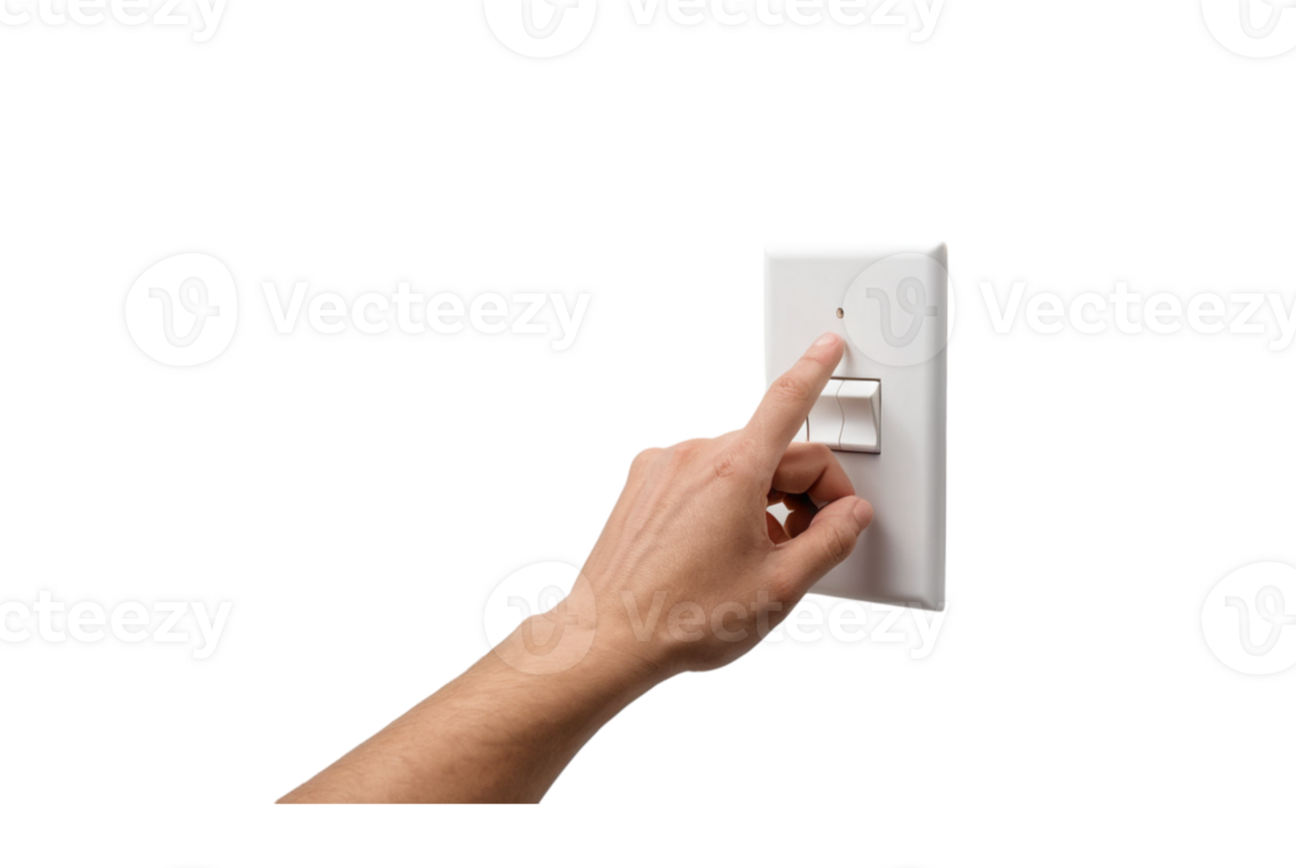 A hand by electric switch button flips png