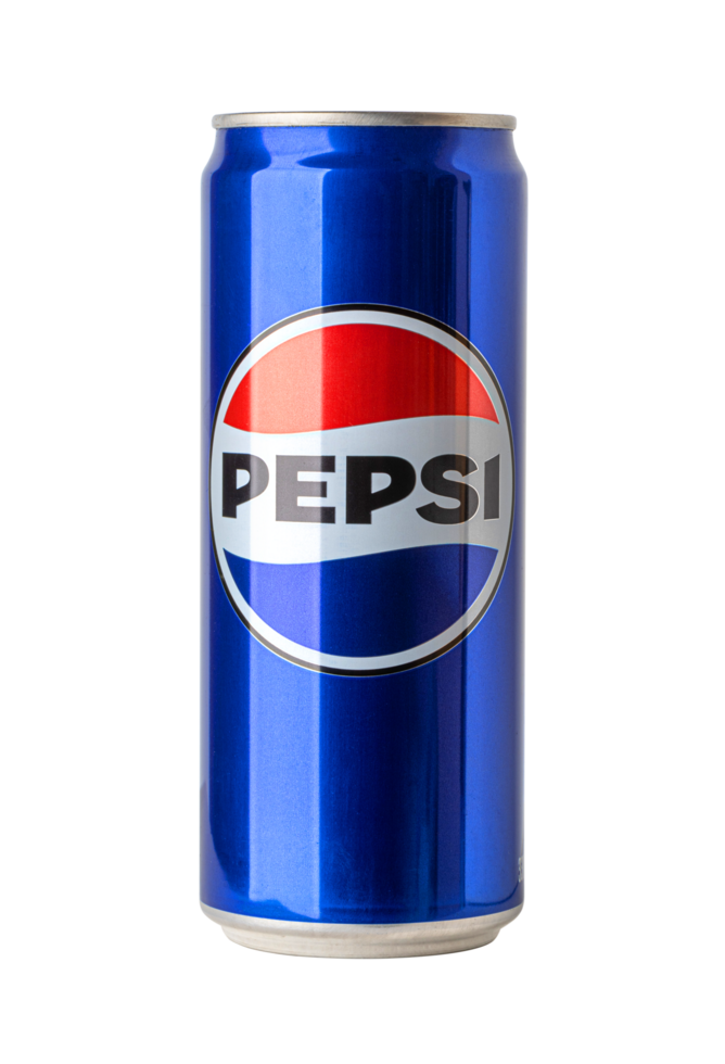 Aluminium can of Pepsi Cola png