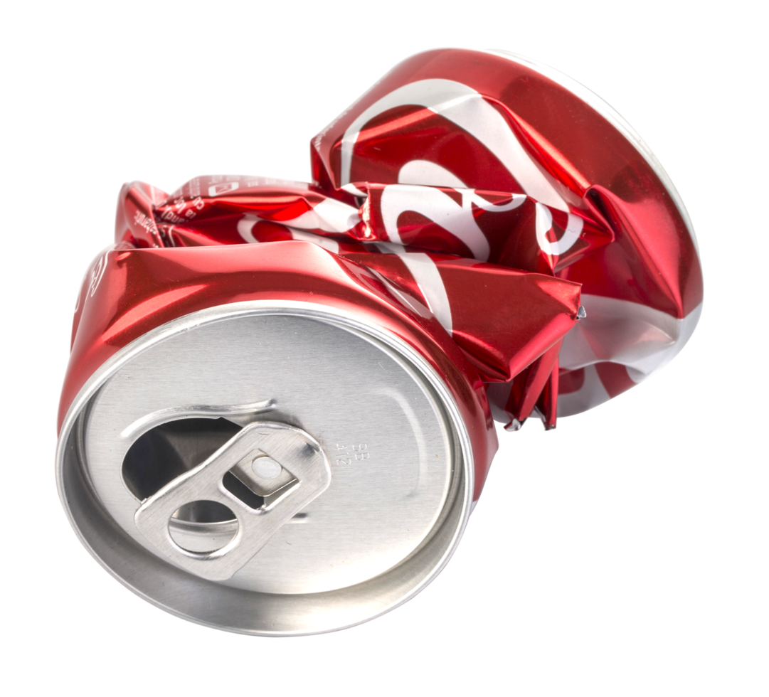 Crumpled Coca Cola can. png