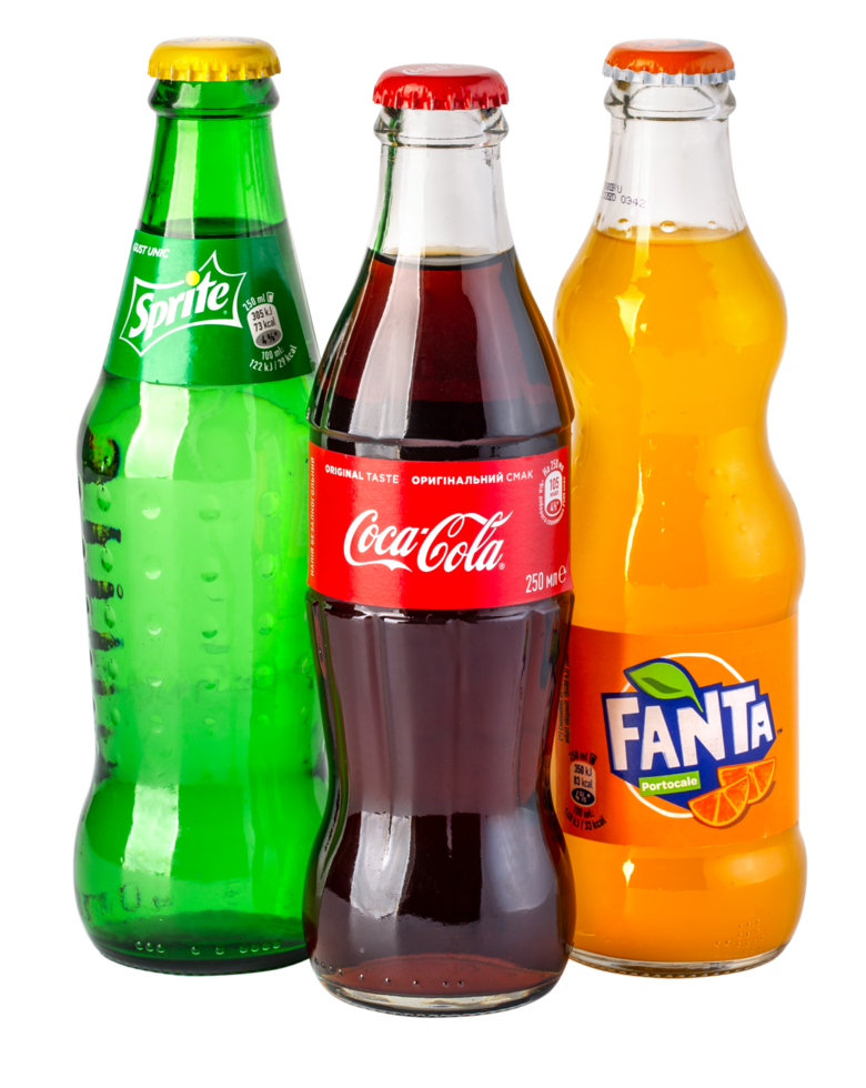 Classic bottle Of Coca-Cola, Fanta, Sprite png