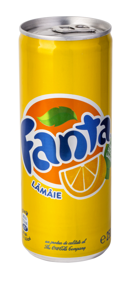 Fanta can isolated on transparent background png