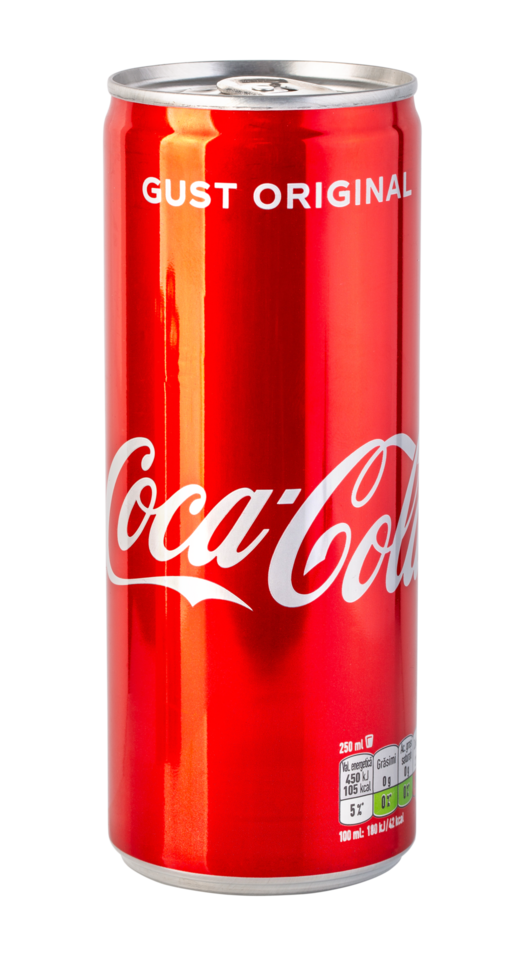 Editorial photo of Classic Coca-Cola can png