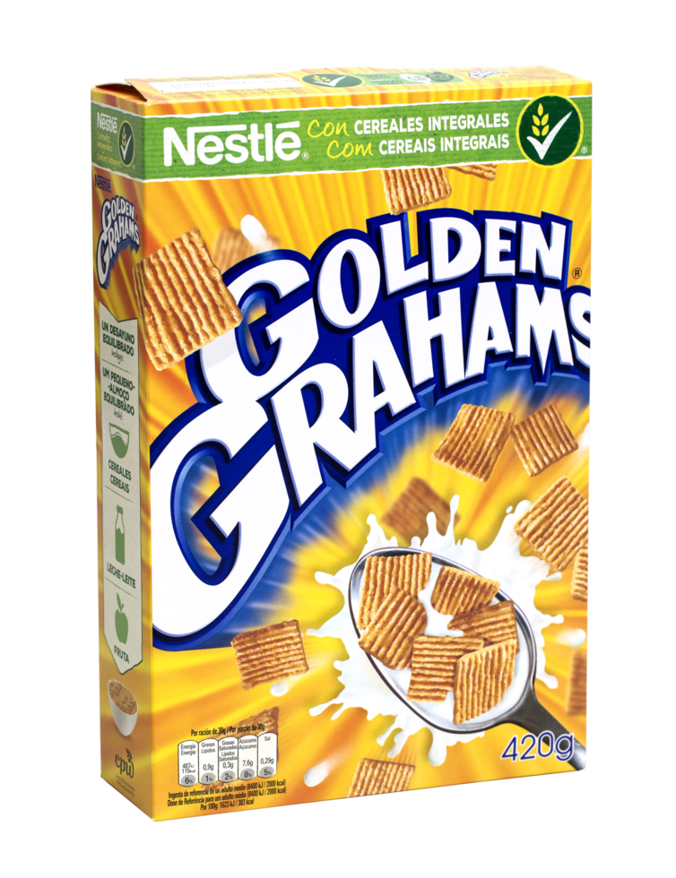Box of Golden Grahams wheat cereal png