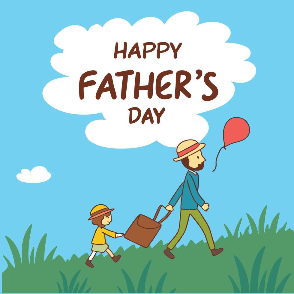 Happy Father's day greeting card background vector