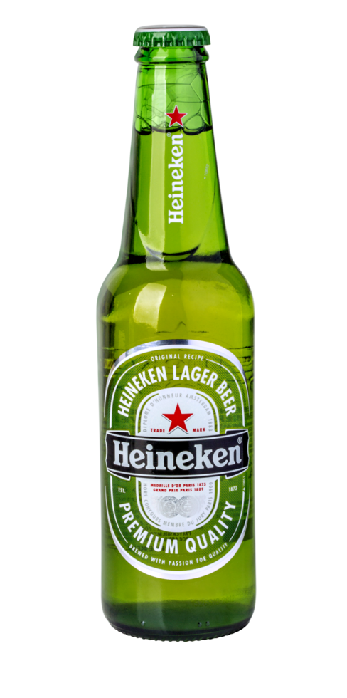 Bottle of Heineken Lager Beer png