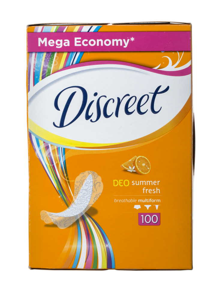 Box of Discreet Pantiliners png