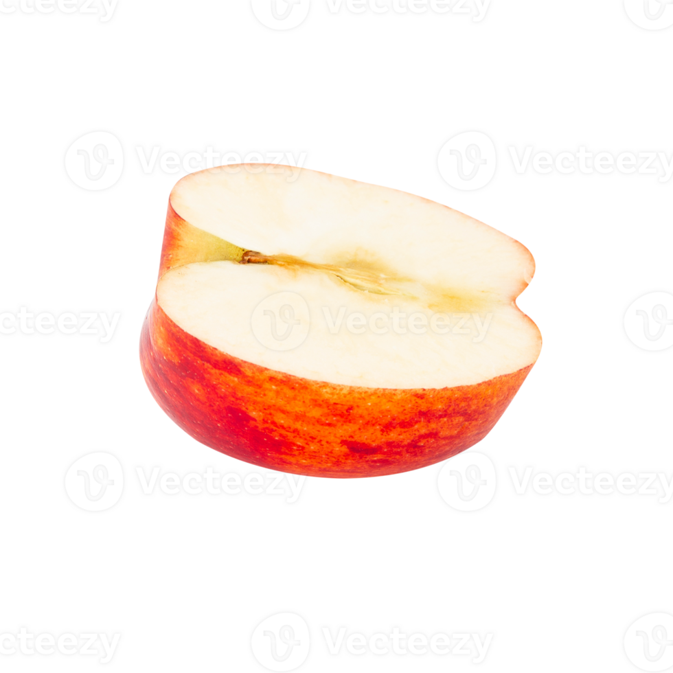 Red Apple slice, cutout, full depth of field png