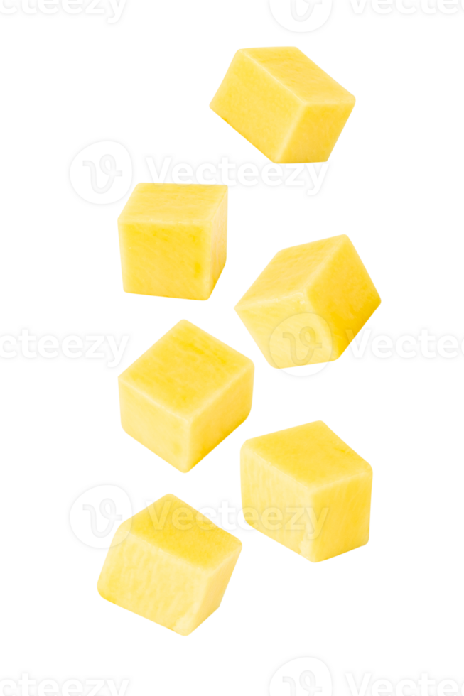 Falling Cube Mango, cutout, full depth of field png