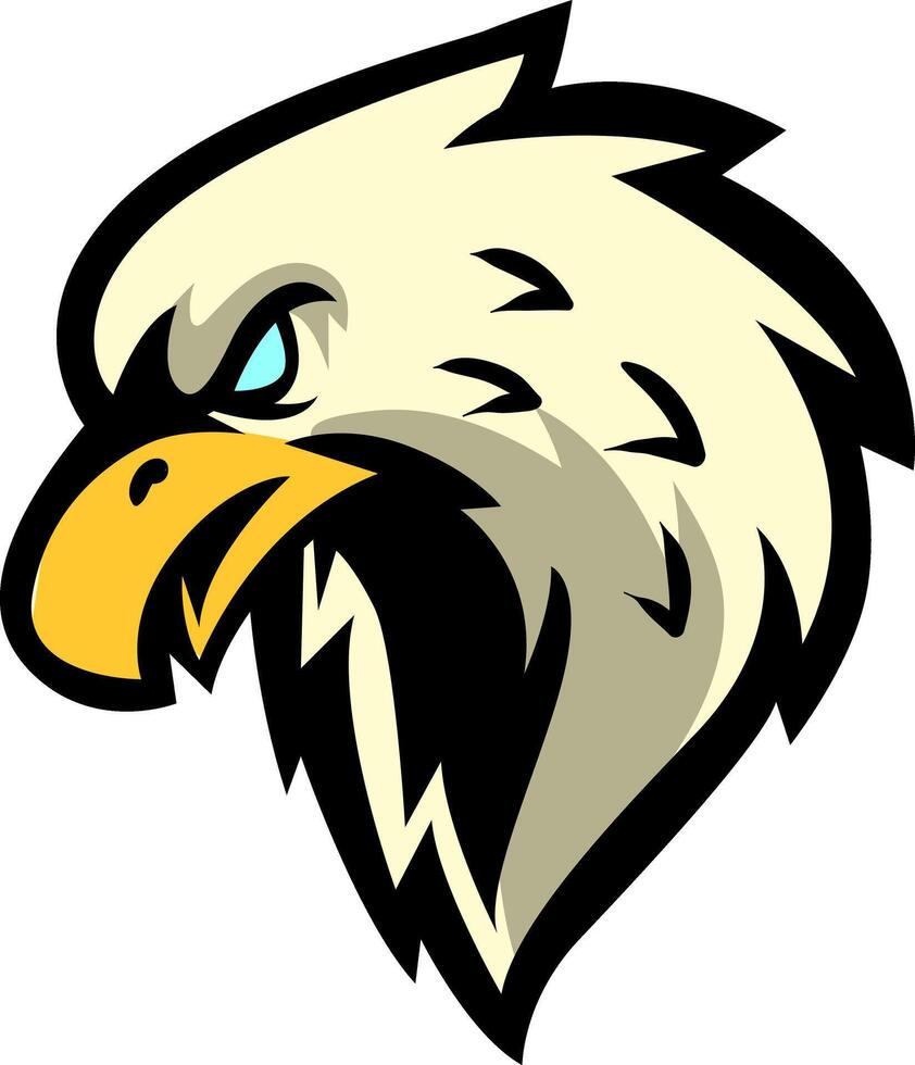 Bald eagle head in Cartoon Character Illustration vector