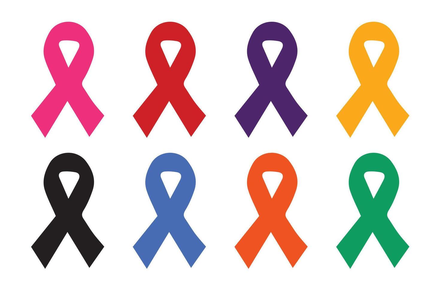 Awareness Ribbons Symbol Set illustration Design vector