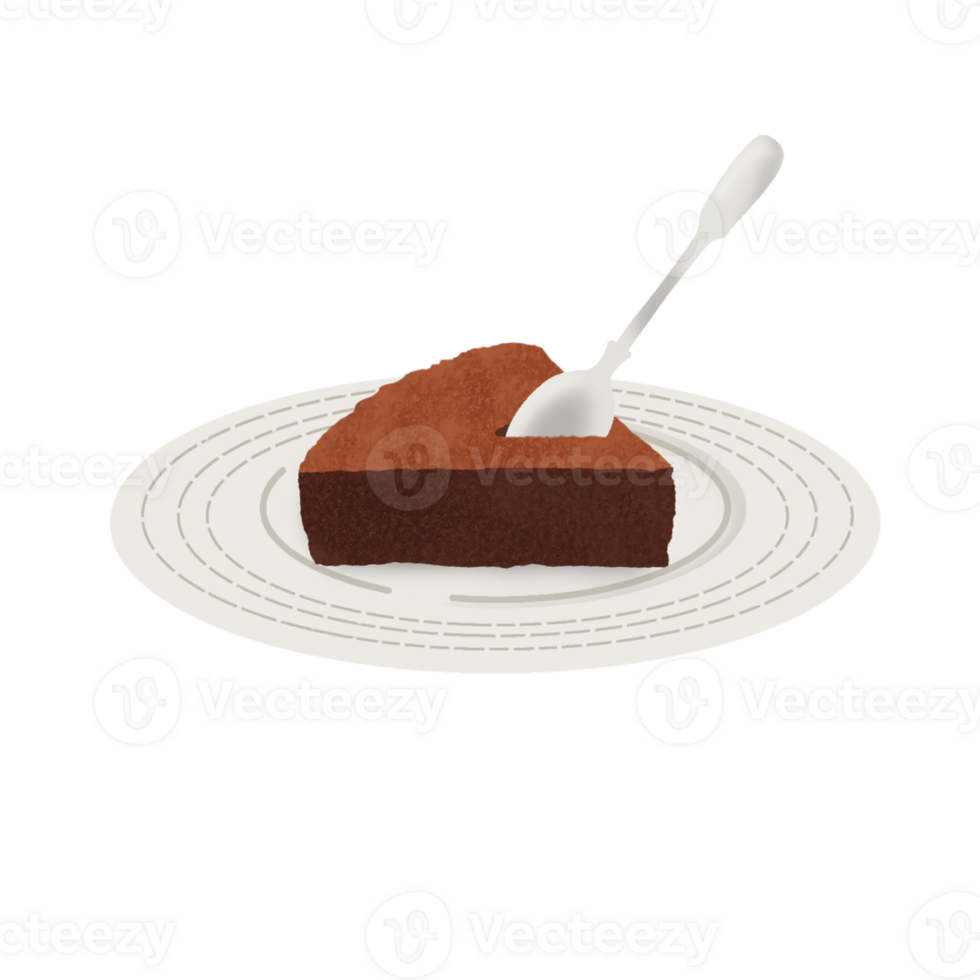 Rich Chocolate Cake, Ready for a Bite png