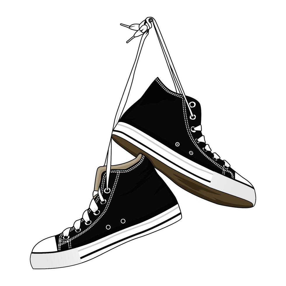 Streetwear Black COlor On White Background vector