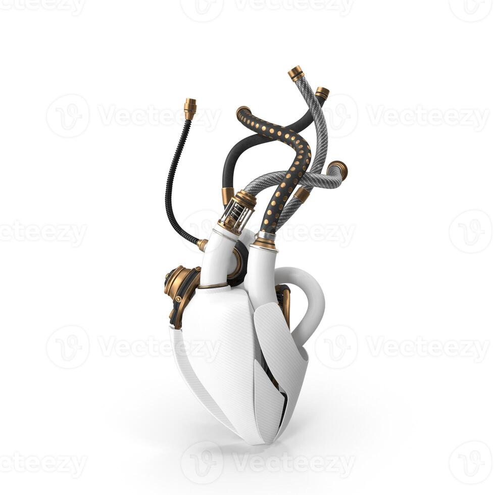 Science Fiction Day with Futuristic Robot Icons, Heart Symbols photo