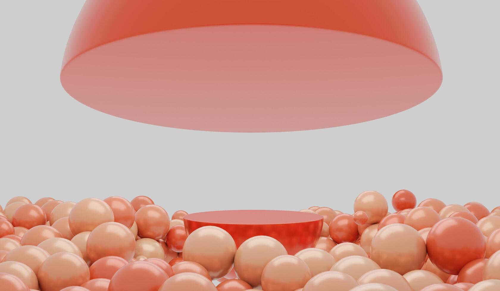 Circle podium with circle ball 3D illustration photo