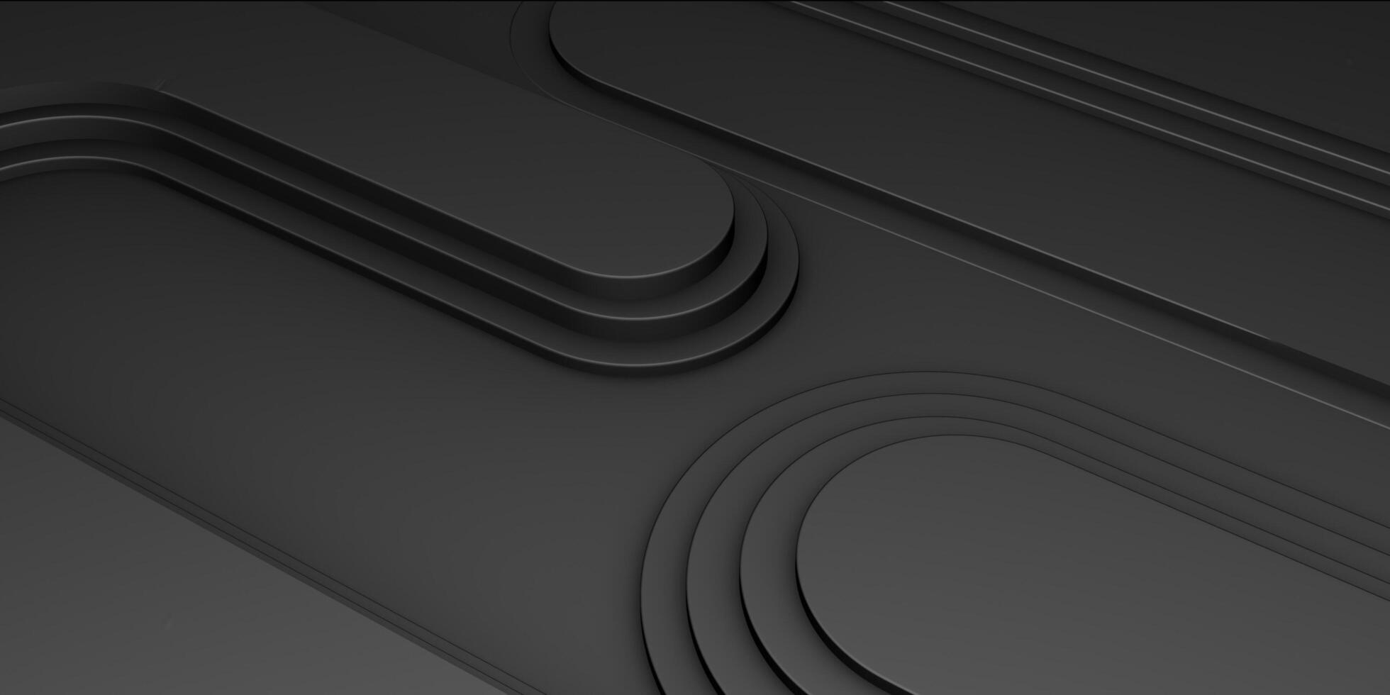 Geometric background, black lines, 3D illustration photo